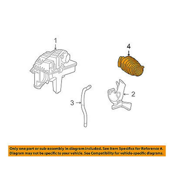 Genuine Chrysler 4861414AB Air Cleaner to Throttle Body Hose Genuine Chrysler 4861414AB Air Cleaner to Throttle Body Hose